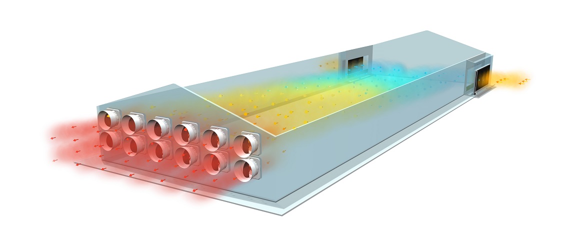 Combi-tunnel ventilation system diagram by Big Dutchman. 